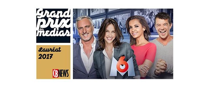 M6 élue meilleure chaîne TV au Grand Prix des Médias CB News